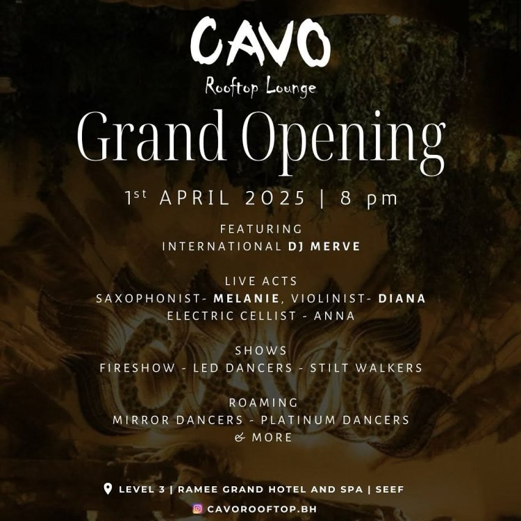 Cavo Rooftop Grand Opening Set to Dazzle at Ramee Grand Hotel & Spa