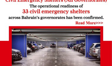 Bahrain Confirms Operational Readiness of 33 Civil Emergency Shelters Across All Governorates