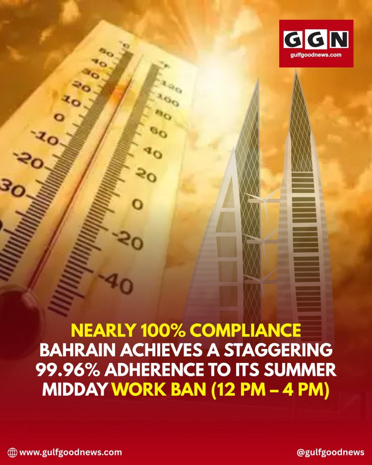 Bahrain Achieves 99.96% Compliance with Summer Midday Work Ban in 2025