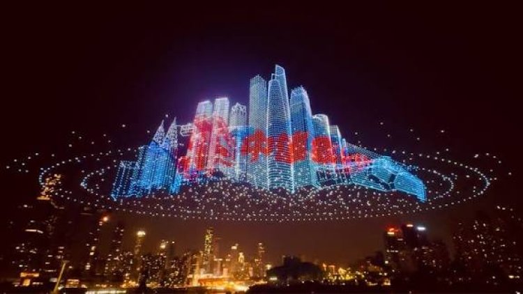 China sets new world record with 15,947 synchronized drones lighting up Beijing sky