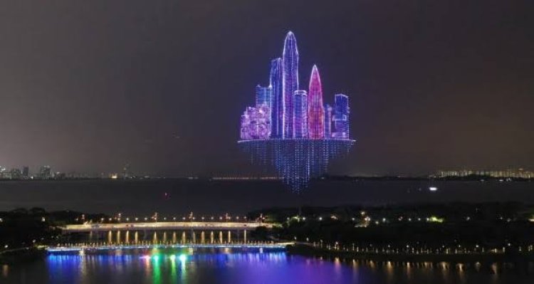 China sets new world record with 15,947 synchronized drones lighting up Beijing sky