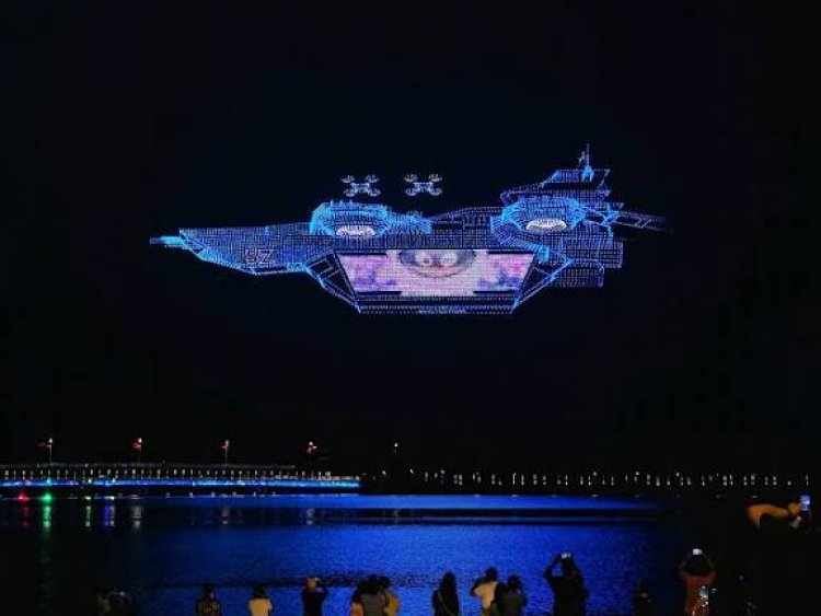China sets new world record with 15,947 synchronized drones lighting up Beijing sky
