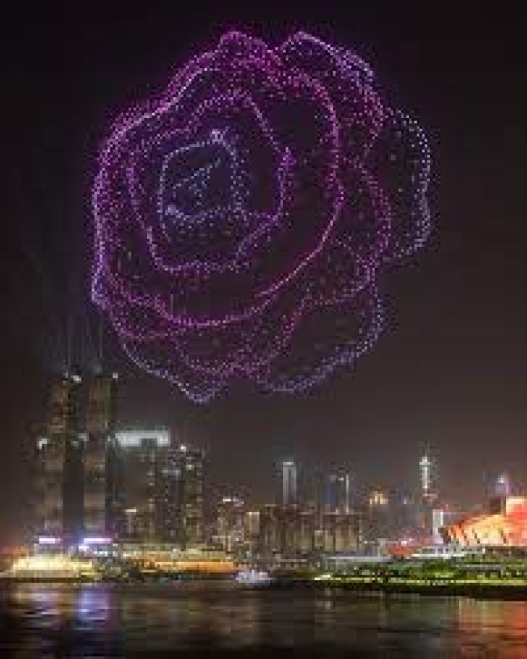 China sets new world record with 15,947 synchronized drones lighting up Beijing sky
