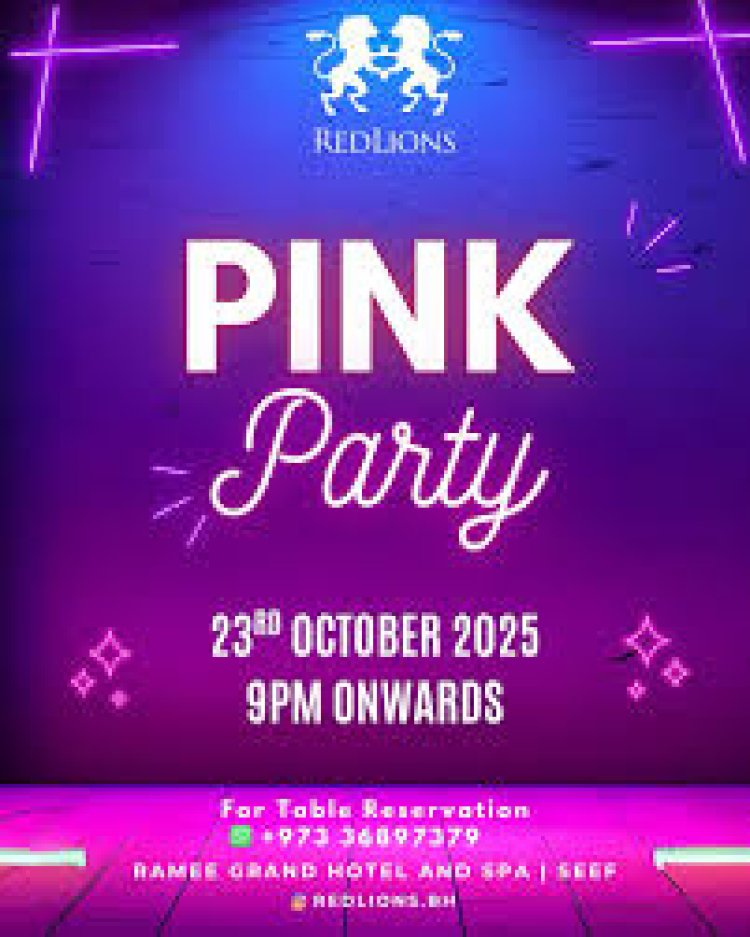 Pink Party at Red Lions: A Night to Paint Seef in Style!