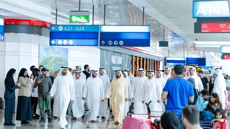 Sheikh Mansoor bin Mohammed Inspects Dubai International Airport Amid Record Passenger Growth