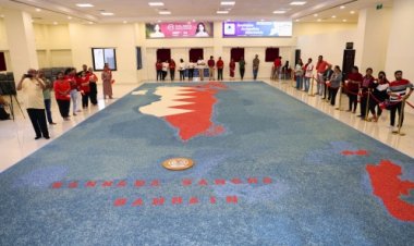 Expatriate Club Sets World Record With Largest Bahrain Map Made From Grains