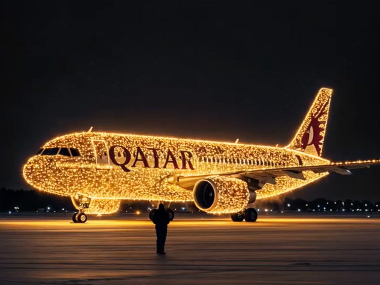 Qatar Airways rings in 2026 with golden runway lights and mid-air New Year spectacle
