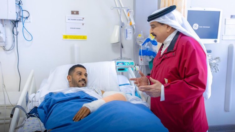 Bahrain King and Crown Prince visit injured, praise sacrifices and defence forces